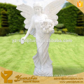 polished surface carbed marble stone angel statues STUN-D013
